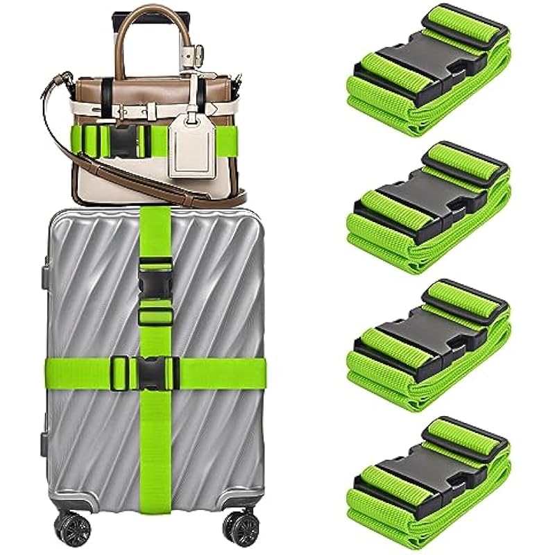 Hiuysid 4 Pack Luggage Straps Review: Durable & Easy to Spot