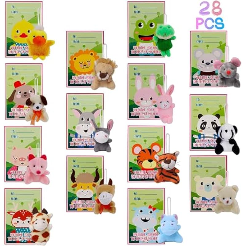 Juegoal 28 Pack Valentines Day Gift Cards for Kids Review: Spreading Love with Plush Toys