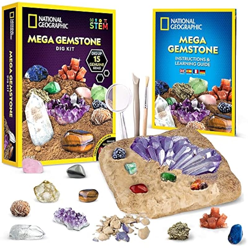 Unearth Treasures with the NATIONAL GEOGRAPHIC Mega Dig Kit - A Must-Have STEM Toy for Kids