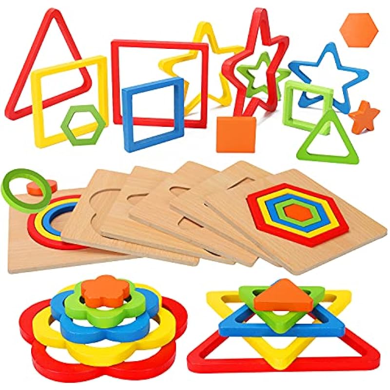 Toddler Puzzles Montessori Toy Wooden Shape Sorting Puzzle: An Educational Gem for Toddlers