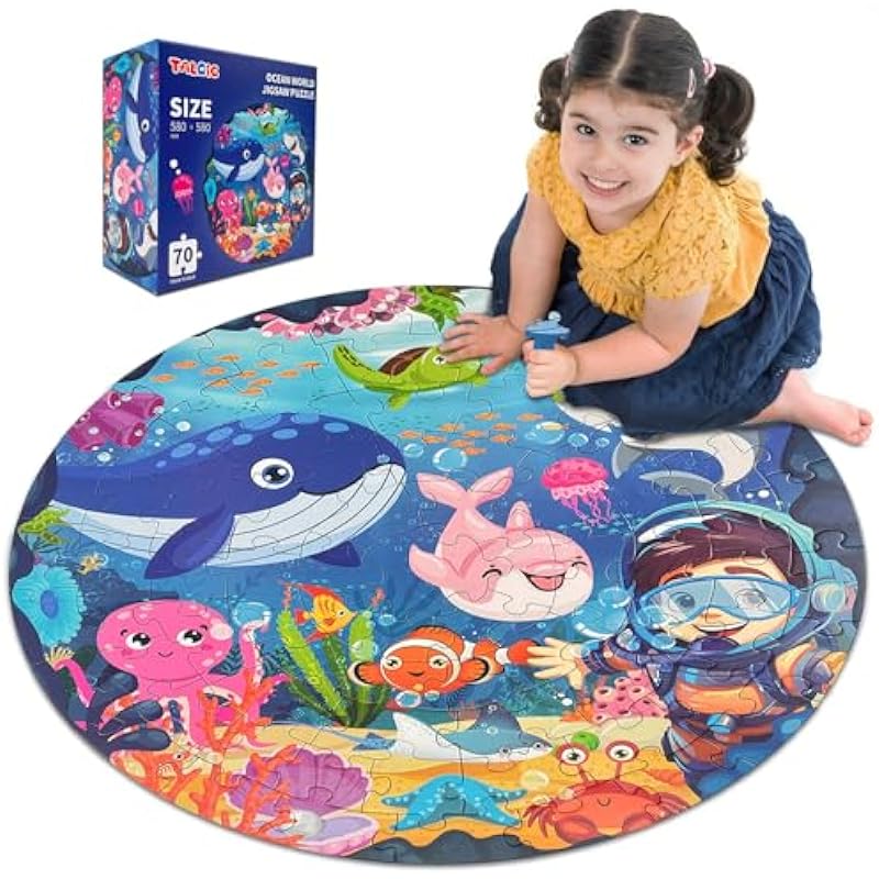 TALGIC 70 Piece Round Ocean Puzzle Review: Dive into Learning and Fun