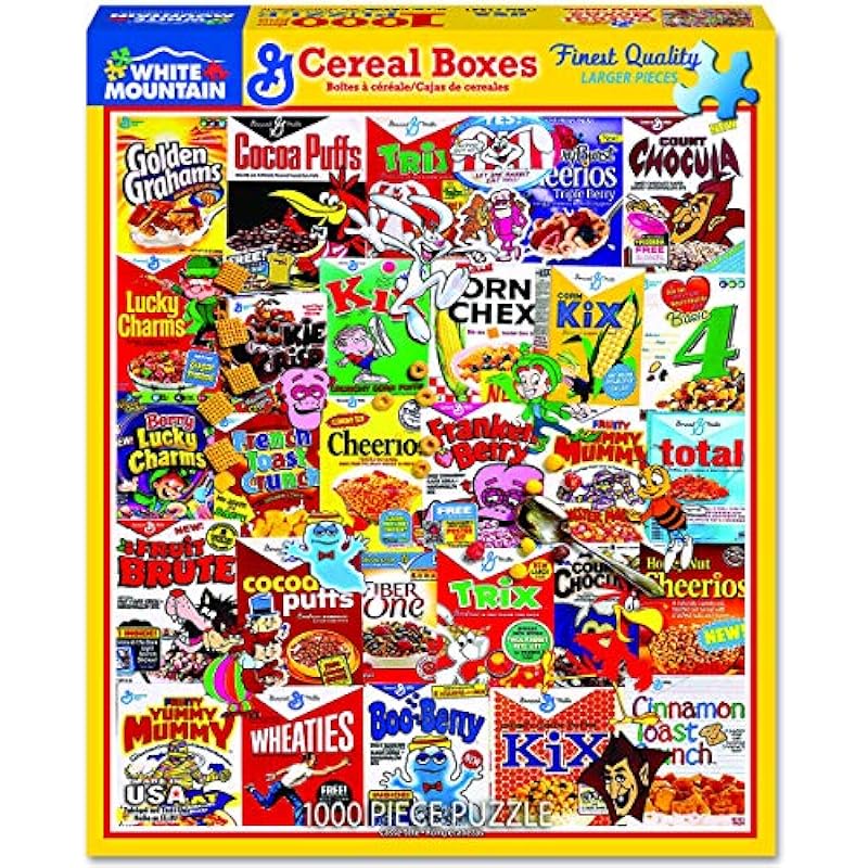 White Mountain Puzzles Cereal Boxes - 1000 Piece Jigsaw Puzzle Review