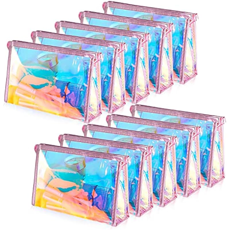 BESARME 10 Pcs Holographic Makeup Bags: A Must-Have for Stylish Organization