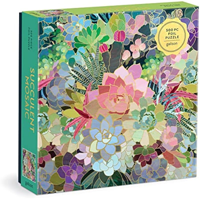 Galison Succulent Mosaic 500 Piece Foil Puzzle Review: A Stunning and Eco-Friendly Challenge