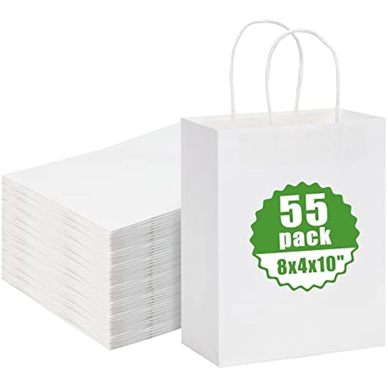 Moretoes 55pcs White Paper Gift Bags Review: The Ultimate Creative Packaging Solution