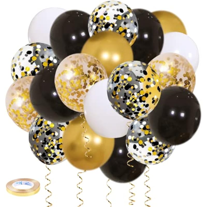 Elevate Your Party Decor with Zesliwy Black Gold Confetti Balloons: A Comprehensive Review