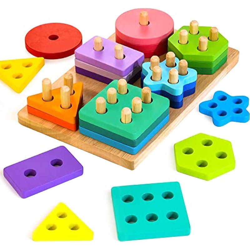 HELLOWOOD Wooden Sorting & Stacking Toys: The Ultimate Toddler Toy Review