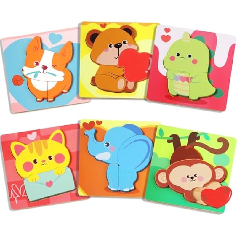 Valentine Wooden Puzzles for Toddlers: A Fun & Educational Gift