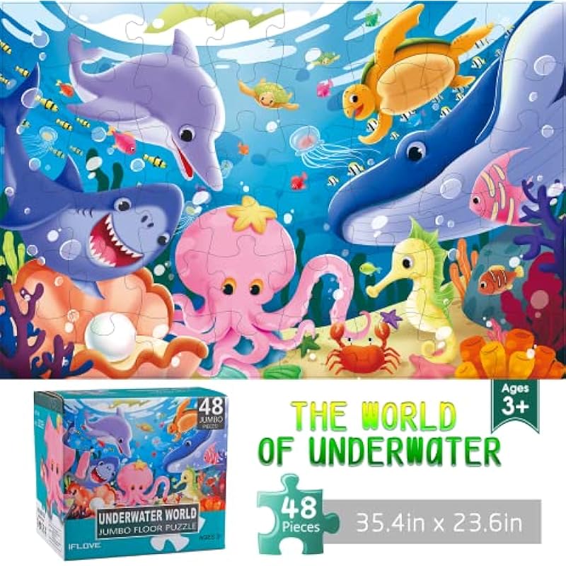 Jumbo Floor Puzzle for Kids Underwater Jigsaw Review