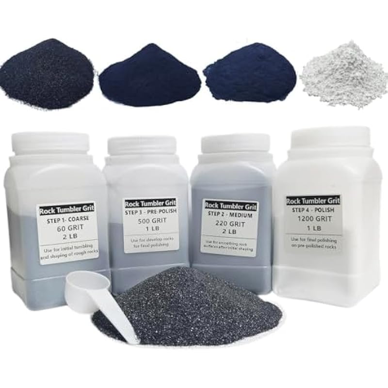 Comprehensive Review of the 6 LBS Large Weight 4 Step Rock Tumbler Grit Set