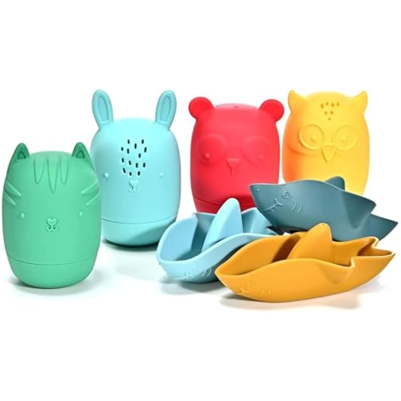 7-Piece Mold Free Silicone Baby Bath Toy Set Review: Safe, Fun & Educational