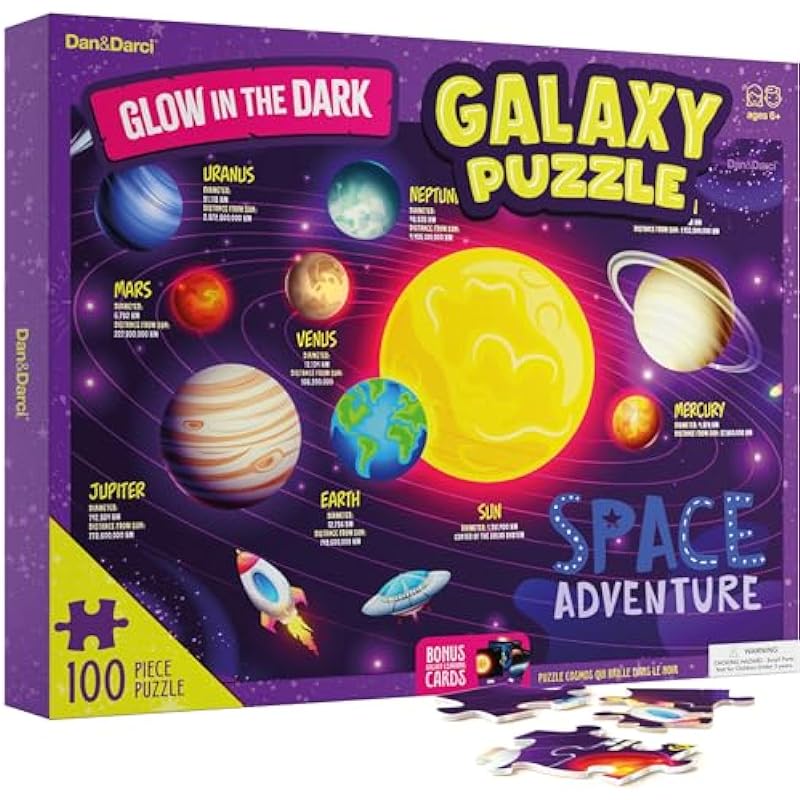 Glow in The Dark 100 Piece Galaxy Puzzle Review: Fun & Educational!