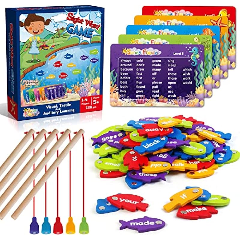 SpringFlower Wooden Magnetic Sight Word Fishing Game Review: A Sea of Learning Fun