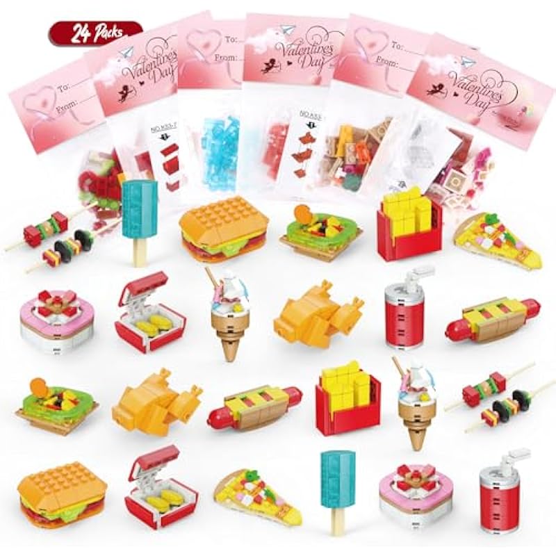 Valentine's Day Classroom Gifts Review: Play Food Building Blocks and Cards