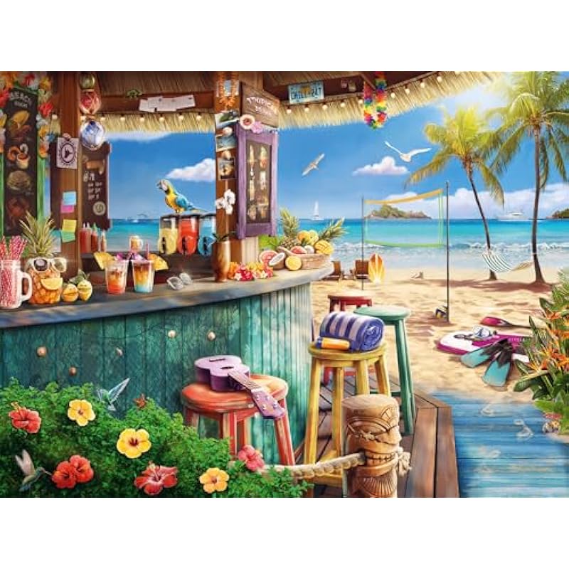 Ravensburger Beach Bar Breezes Puzzle Review: A Tropical Escape