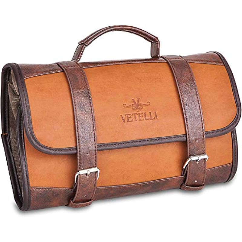 Vetelli Foldable Hanging Leather Travel Toiletry Bag: An In-Depth Review