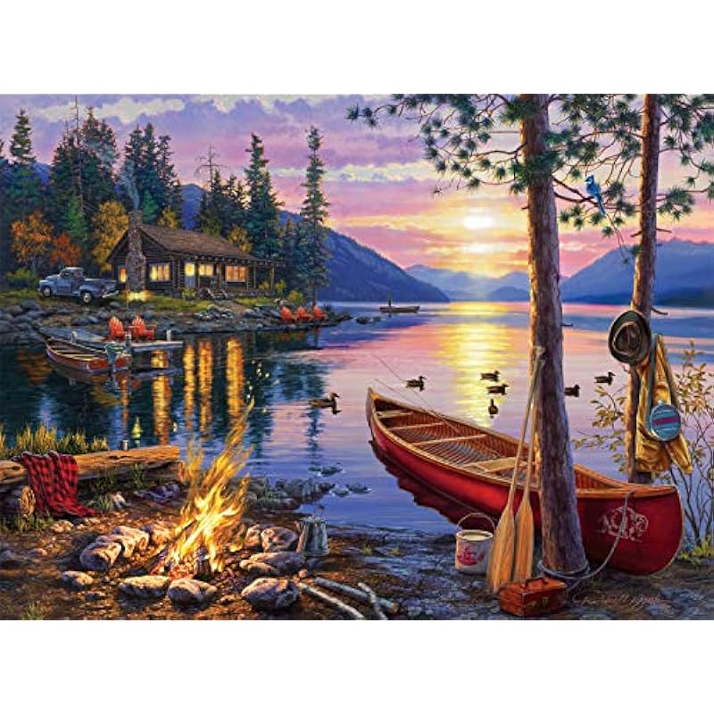 Buffalo Games - Darrell Bush - Canoe Lake Puzzle Review