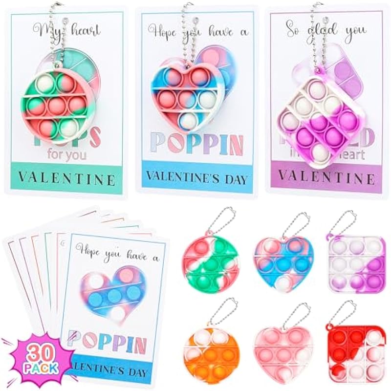 30 Pack Pop Fidget Valentines Day Gifts for Kids Review
