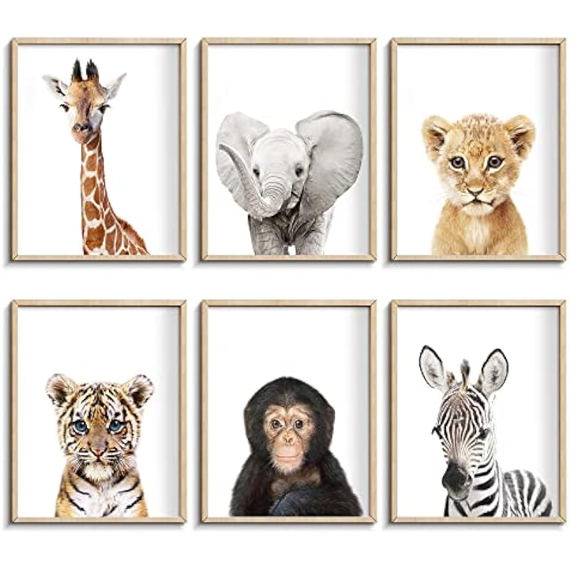 Set of 6 Baby Safari Nursery Wall Decor: A Must-Have for Your Child's Room