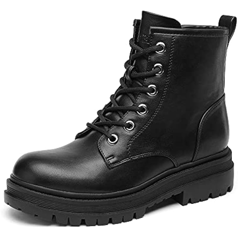 DREAM PAIRS Black Lace-up Combat Boots Ankle Booties for Women Review
