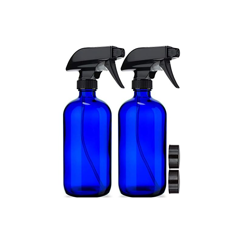 Eco-Friendly Blue Glass Spray Bottles by Sally's Organics - A Detailed Review