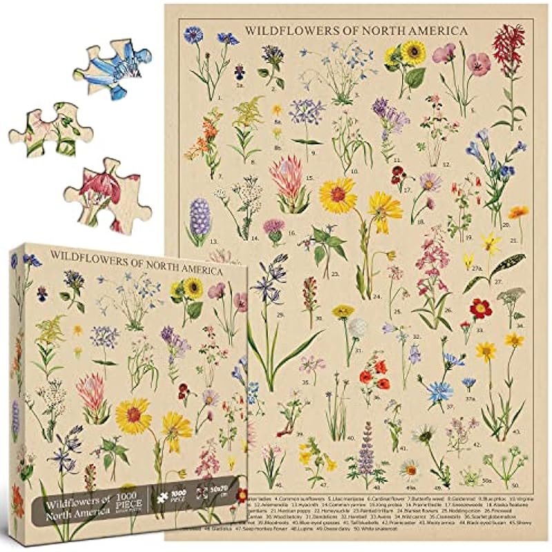 Vintage Wildflowers Puzzle 1000 Pieces Review: A Botanical Masterpiece by BBOLDIN