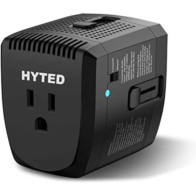 HYTED 2000 Watts Travel Adapter and Converter Combo - A Must-Have for Travelers