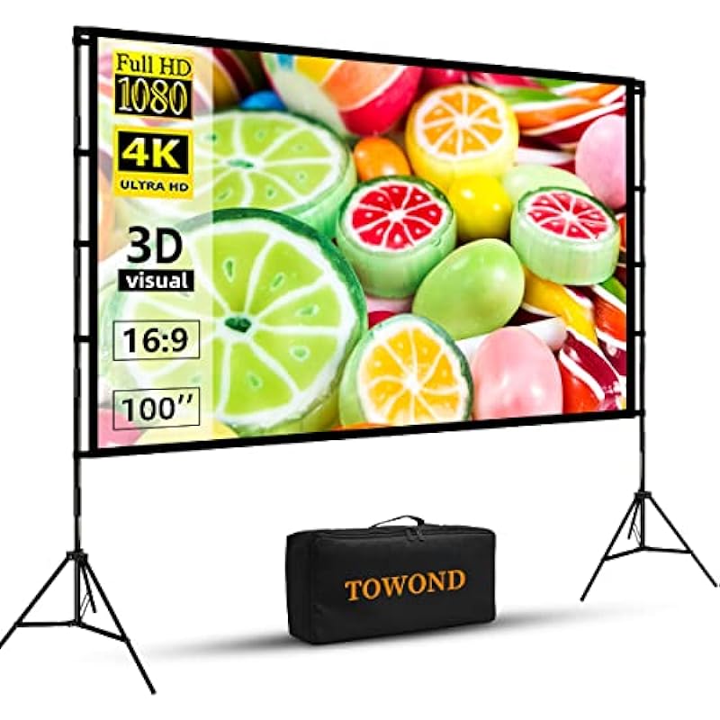 In-Depth Review: Towond 100 inch Outdoor Projector Screen with Stand