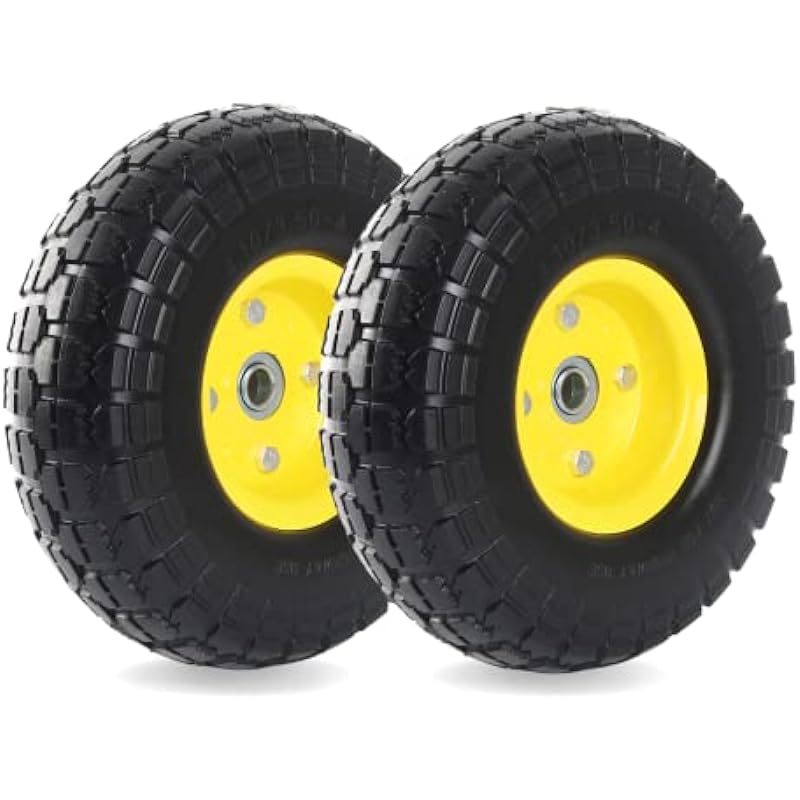 AR-PRO 10-Inch Solid Rubber Tire Wheels Review - No More Flat Tires!