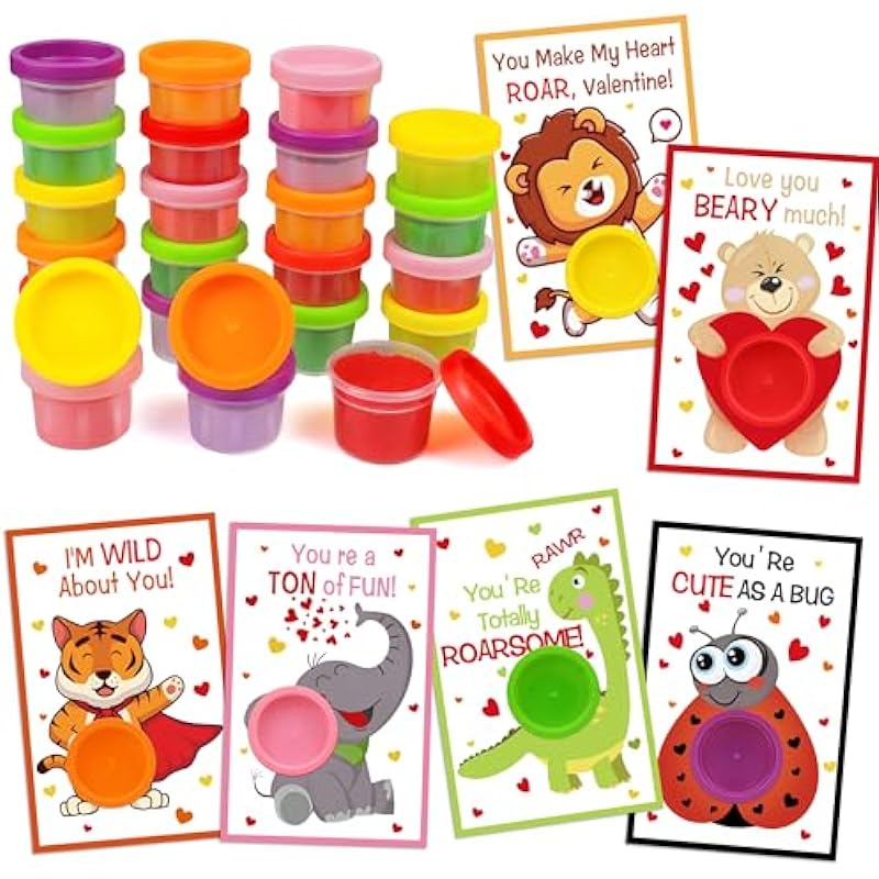 Malhaii 24 Pack Valentines Cards & Playdough Set Review: A New Valentine's Day Tradition
