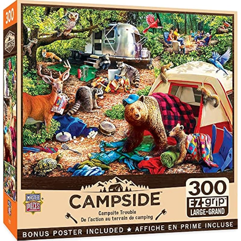 Masterpieces 300 Piece EZ Grip Jigsaw Puzzle Review: Campsite Trouble