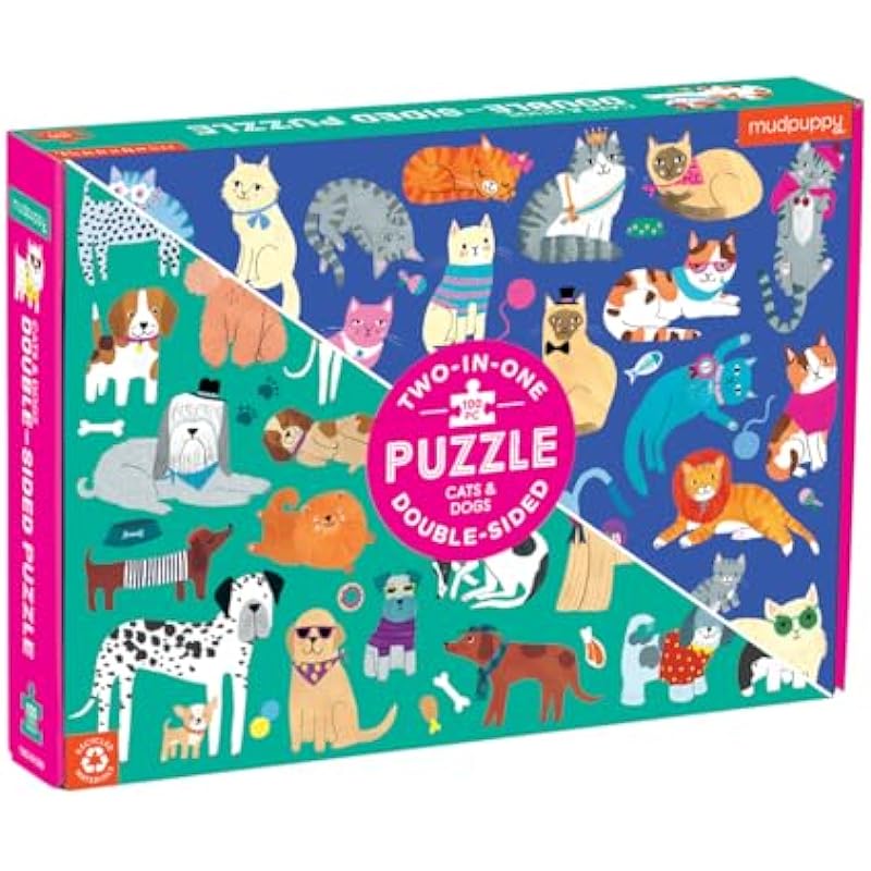 Mudpuppy Cats and Dogs Double-Sided Puzzle Review: A Must-Have for Families!