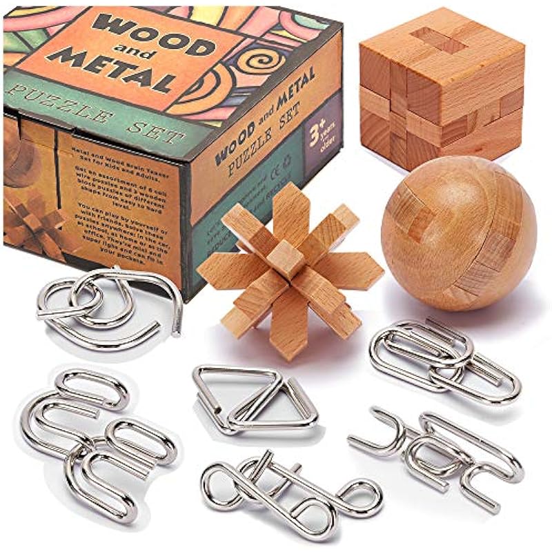 LESONG Brain Teasers Metal and Wooden Puzzles Review