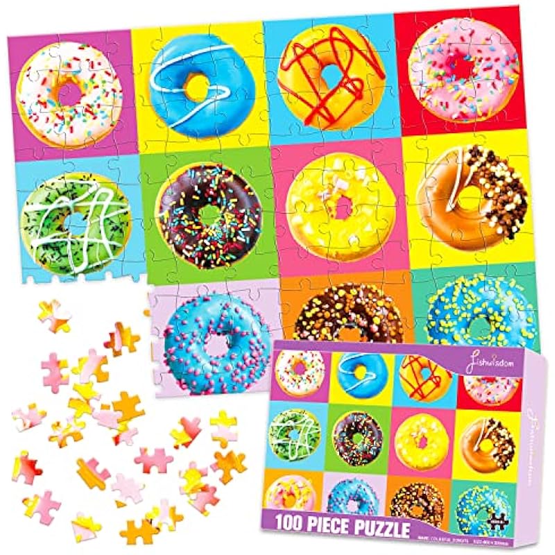 Fishwisdom 100 Piece Donuts Jigsaw Puzzle: A Fun Family Activity