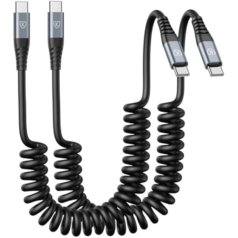 KIYODA 2 Pack 3ft Coiled USB C to C Charging Cable Review