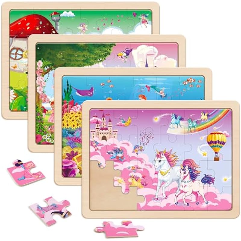 SYNARRY Unicorn Mermaid Princess Fairy Wooden Puzzles Review