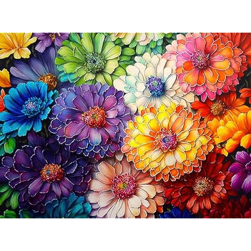 Rainbow of Flowers 1000 Piece Jigsaw Puzzle Review