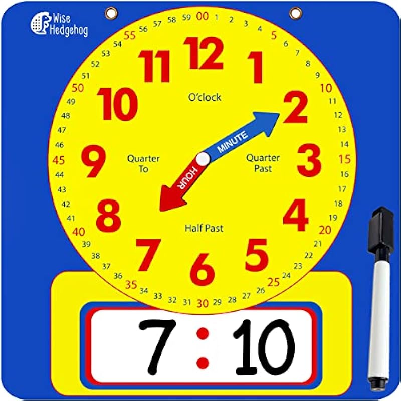 Transform Learning Time with the Dry Erase Magnetic Teaching Clock