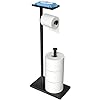 CISILY Black Toilet Paper Holder Stand with Phone Shelf Review