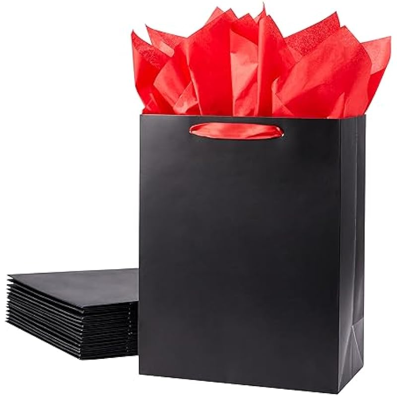SUNCOLOR 12 Pack Black Valentines Day Gift Bags Review