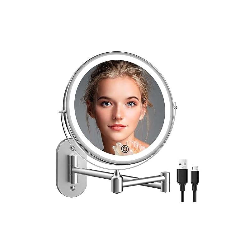 Famihomii Rechargeable Wall Mounted Lighted Makeup Vanity Mirror Review