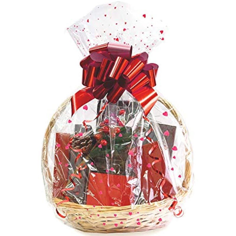 Elevate Your Gift-Wrapping Game with Morepack Valentine's Day Clear Basket Bags