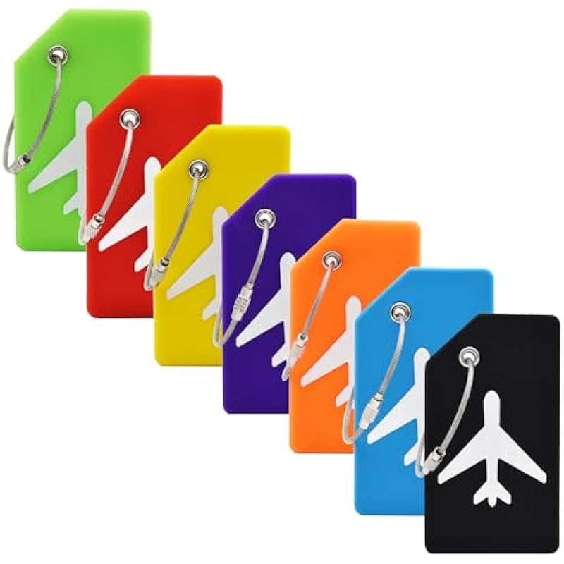 MODENGKONGJIAN 7 Pack Silicone Luggage Tags: A Traveler's Essential